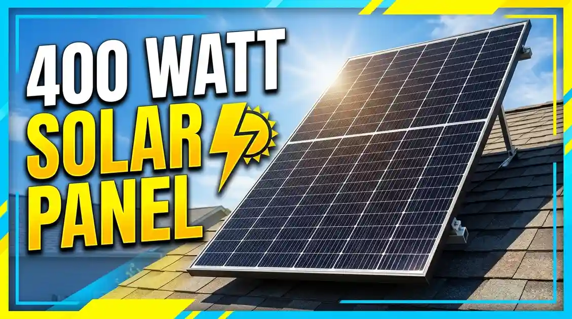 400 watt solar panel installed on a residential rooftop