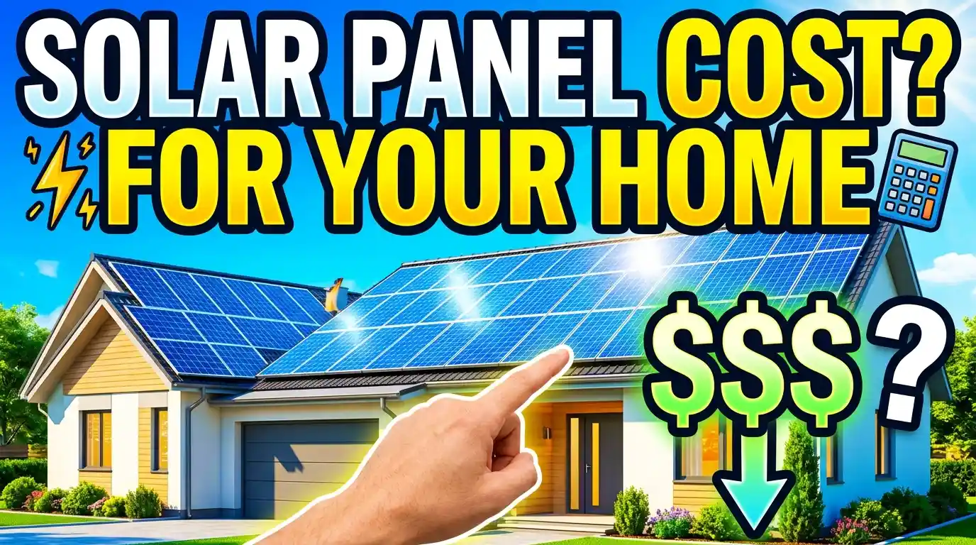 Cost of solar panels for your home installation on a rooftop
