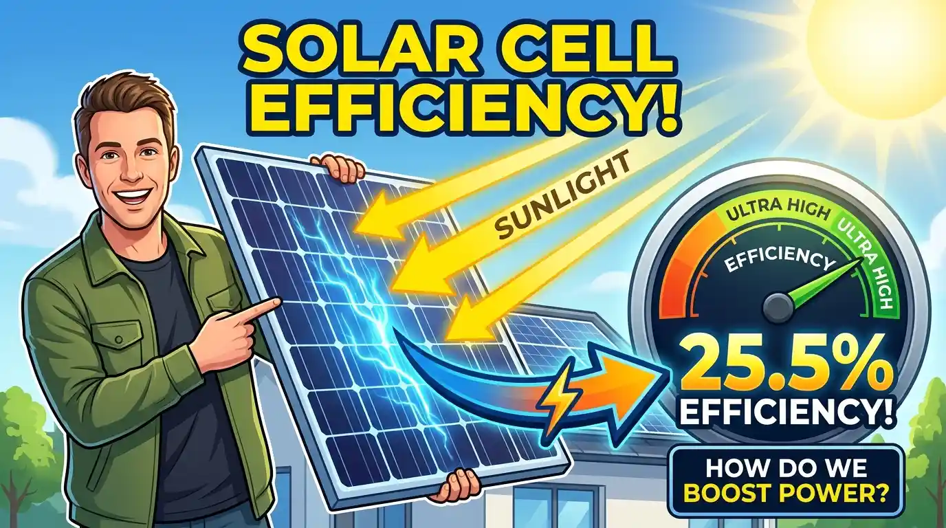 Solar cell efficiency comparison chart for monocrystalline and polycrystalline panels