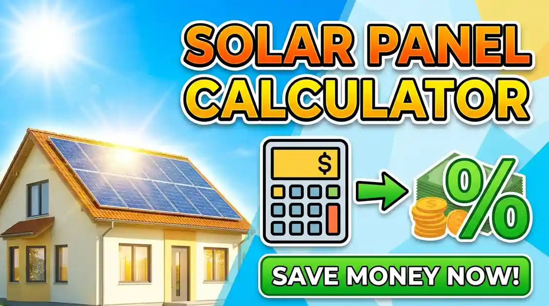 Solar panel calculator showing ideal tilt angle and direction for maximum output