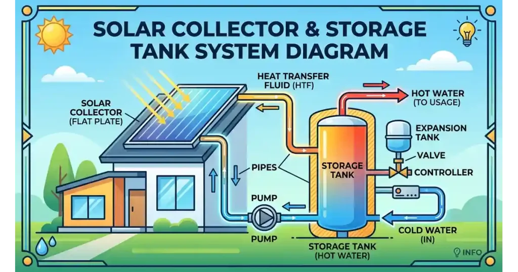 solar water heater system components
