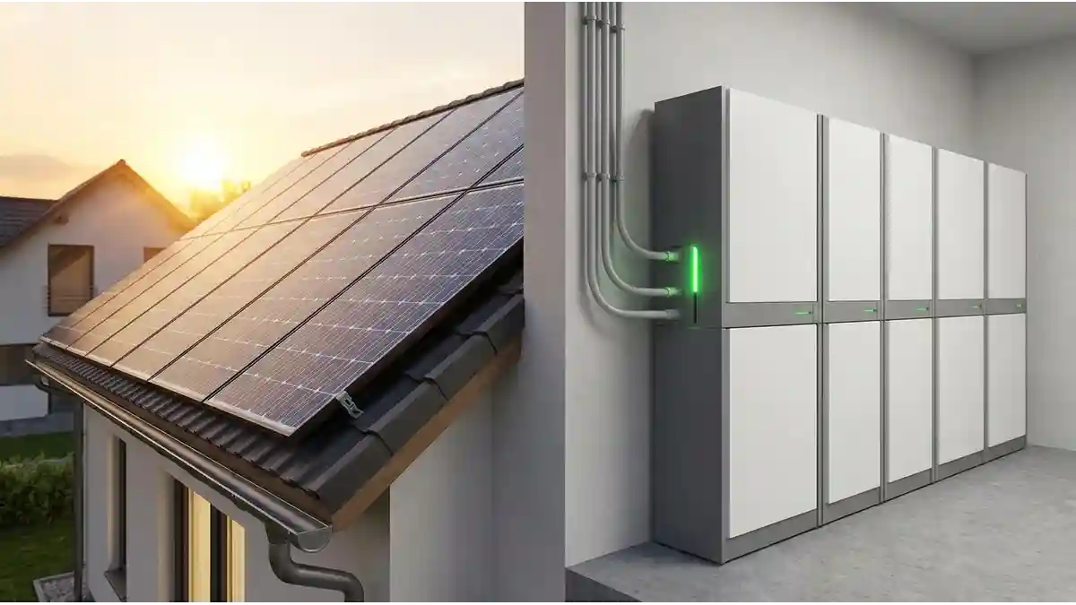 Solar batteries sizing chart showing 5-10 kWh, 10-20 kWh, and 20-40 kWh options