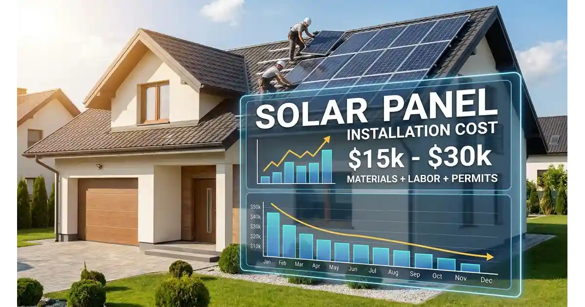 Average solar panel installation cost by system size in 2026, from 4kW to 12kW