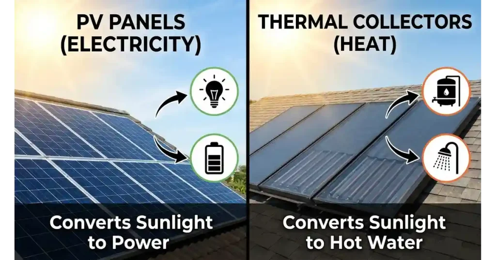 solar water heater vs solar PV