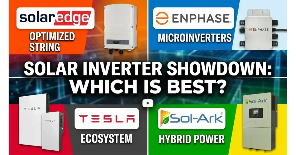 SolarEdge inverter with power optimizers connected to solar panels