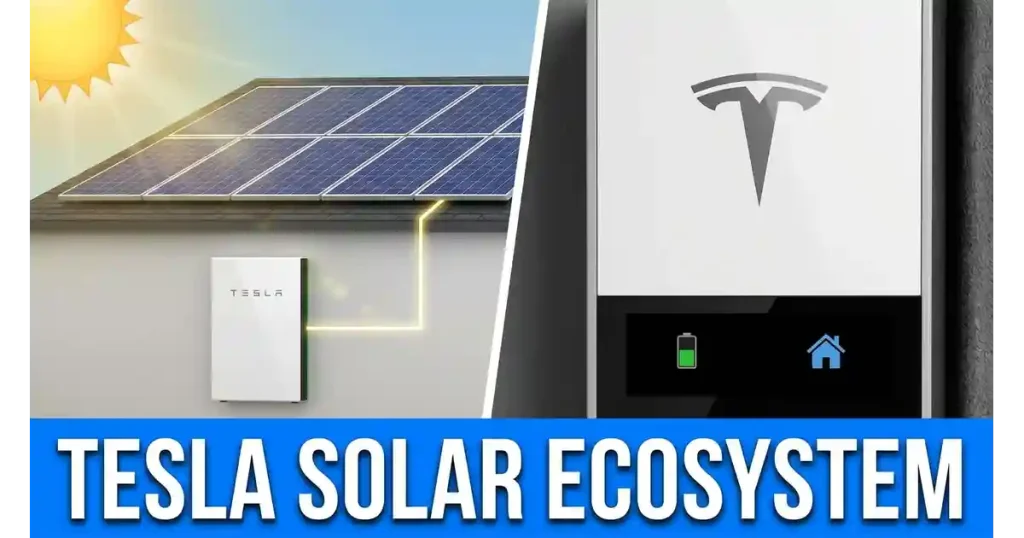 Tesla solar inverter connected to Powerwall home battery system