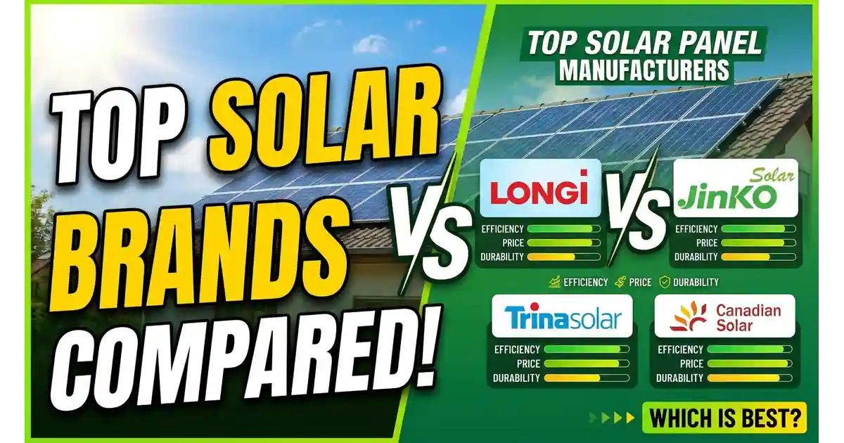 Comparison of top solar panel manufacturers by efficiency and warranty